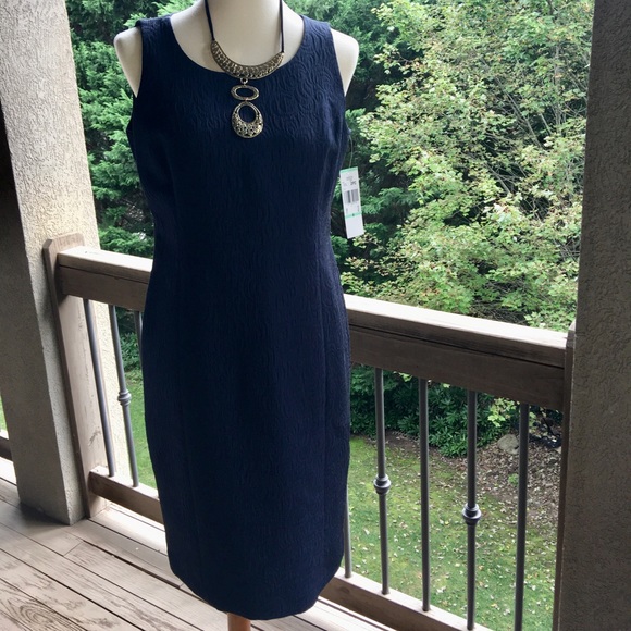 Navy Blue 2-Piece Jacket Dress Size 8 by Kasper - Picture 2 of 9